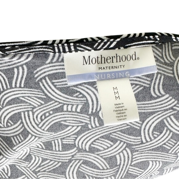 Motherhood Nursing Black/white 3/4 Sleeve Dressy Blouse -  Size M - Picture 9 of 9